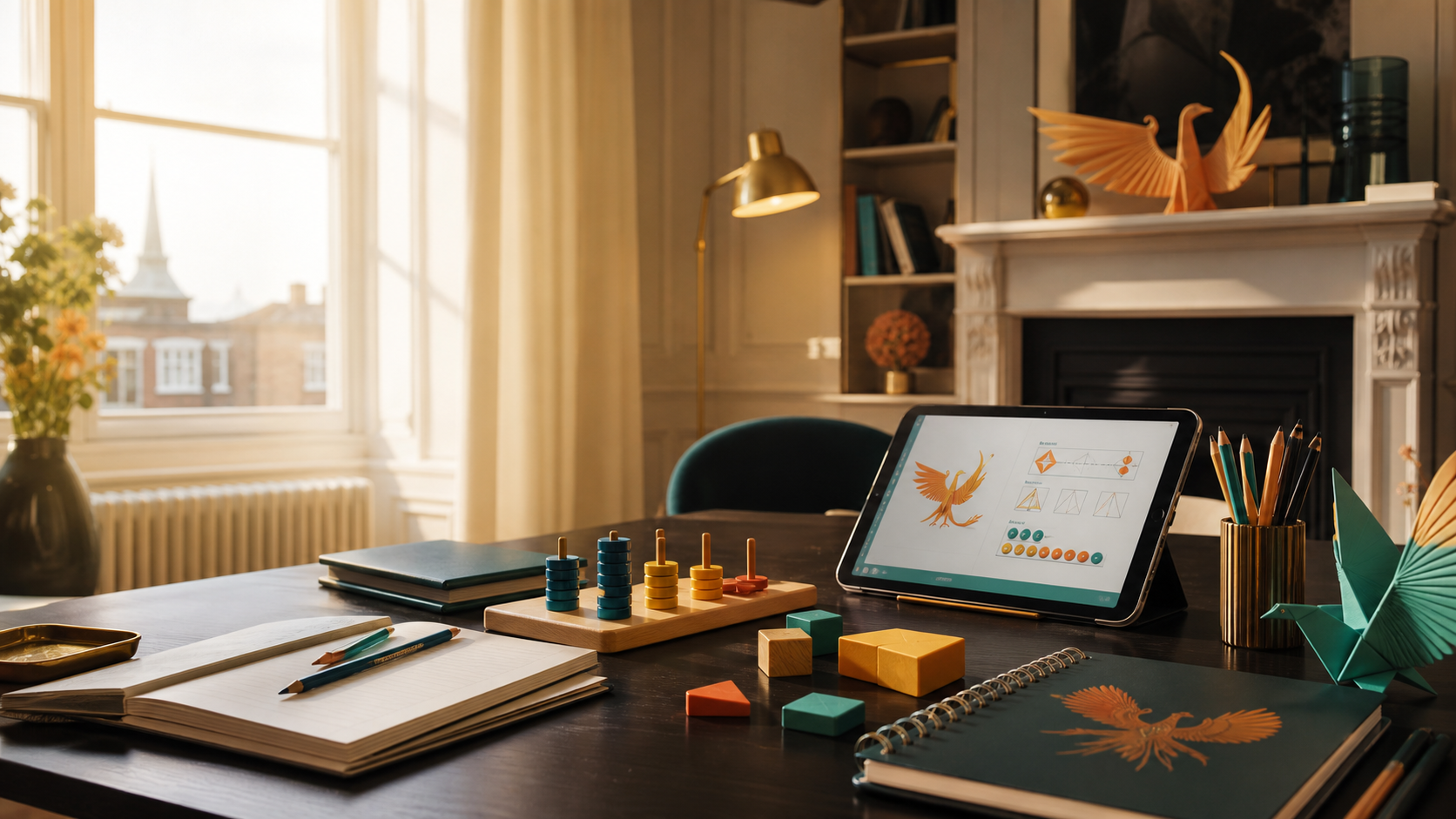 Premium Anka Academy tutoring table with learning materials